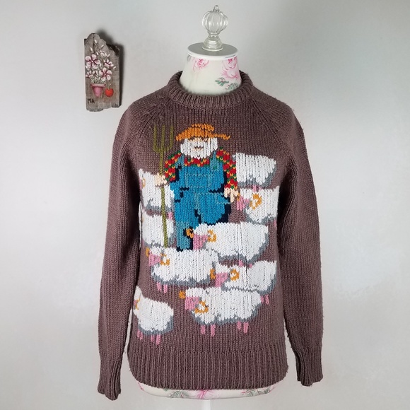 Vintage Italian Mob Farmer with Sheep Sweater - Picture 5 of 7